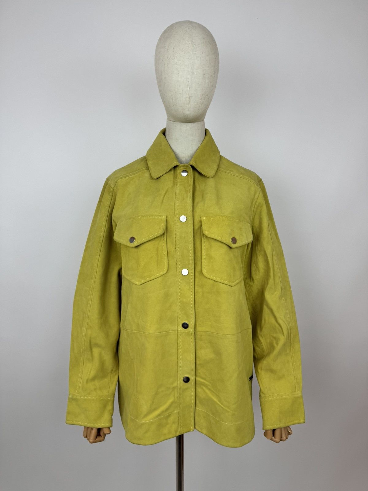 Scotch & Soda Scotch Soda Suede Overshirt Yellow Leather Jacket Womens Size S / US 4 / IT 40 - 1 Thumbnail