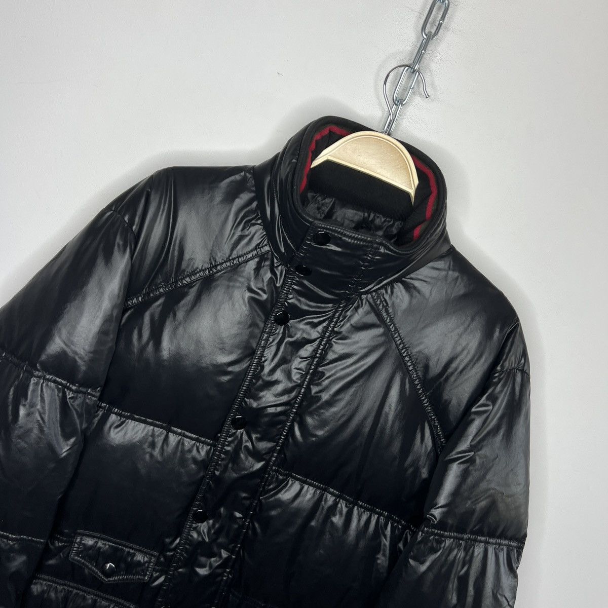 Gucci Gucci Puffer Jacket Goose Down Black Shiny Nylon Size US XL / EU 56 / 4 - 4 Thumbnail