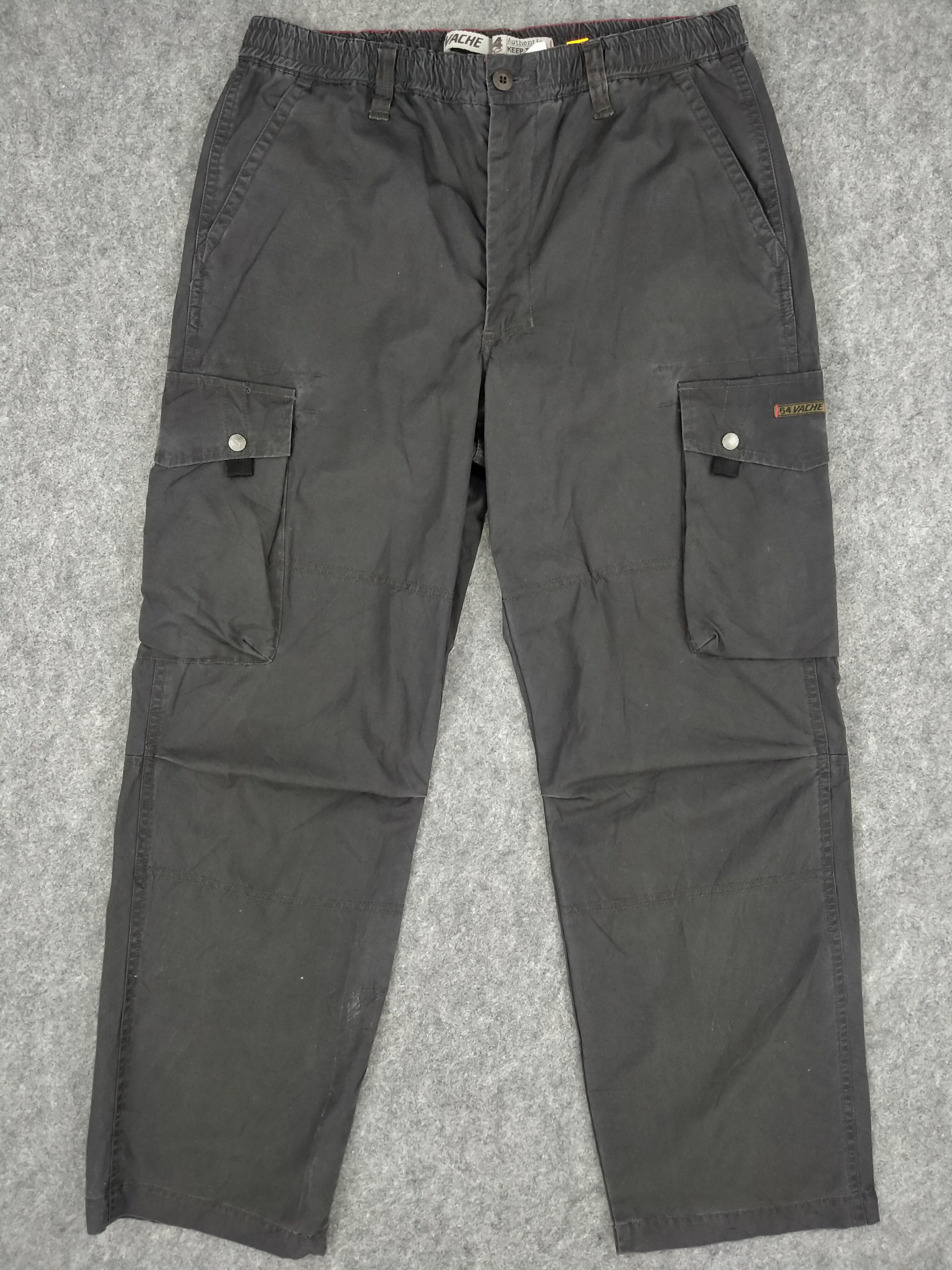 image of Vache Elastic Cargo Multi Pocket Pants -Cp133 in Black, Men's