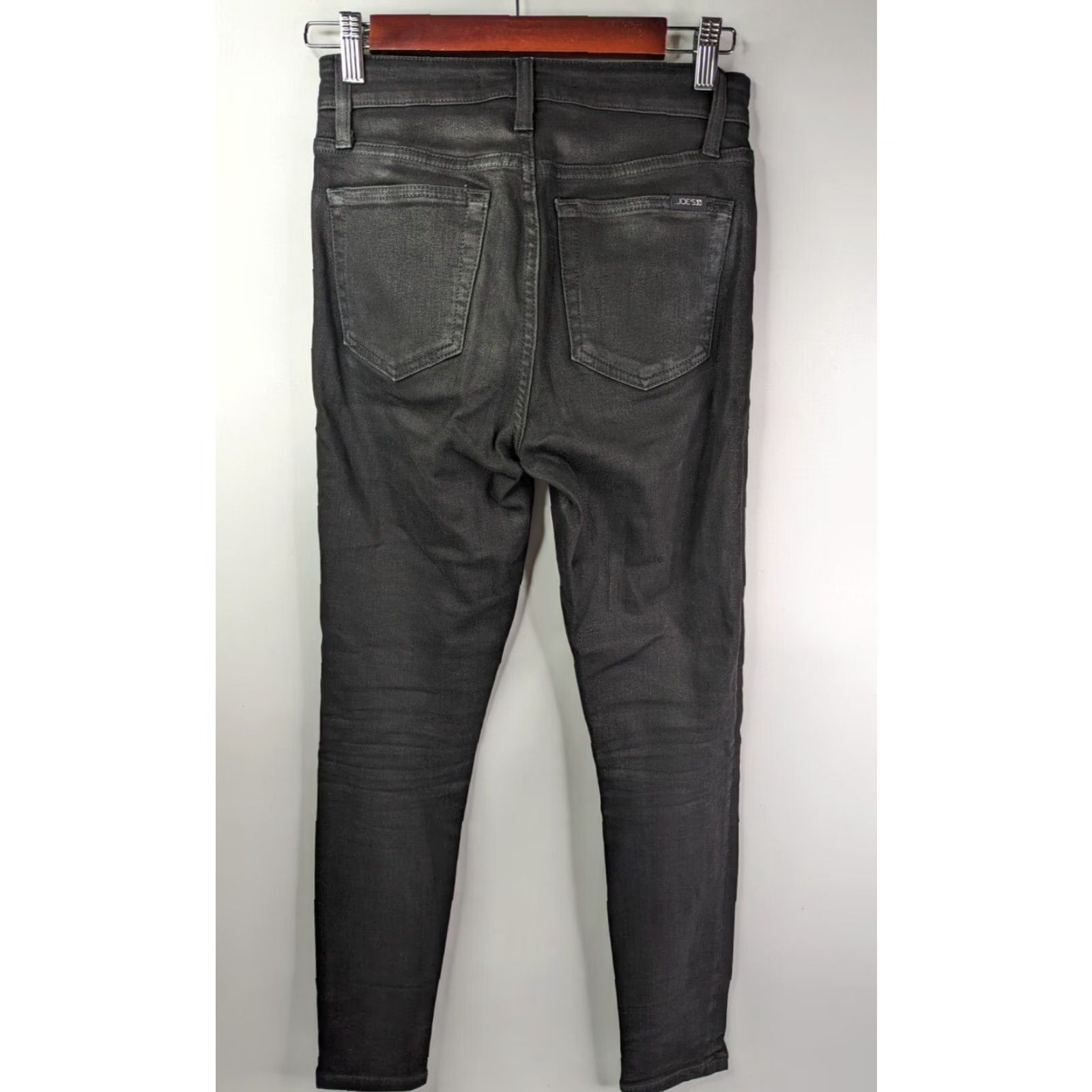 Vintage JOE'S Black Coated Skinny Jeans Stretch Pants Women's Size 26 Size 26" / US 2 / IT 38 - 4 Thumbnail