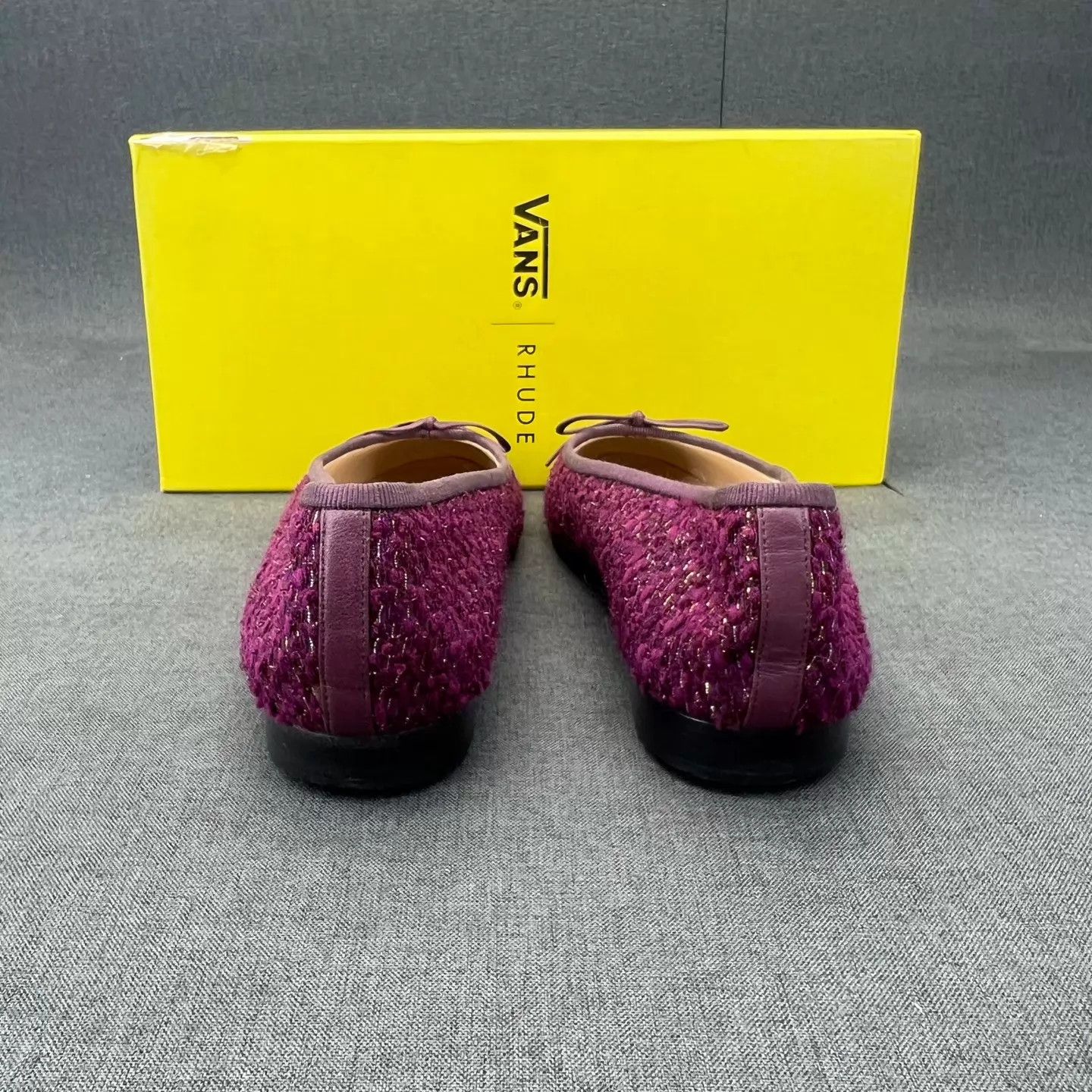 Chanel Chanel Tweed Ballet Flats Purple 37.5 with Box Size US 7 / IT 37 - 5 Thumbnail