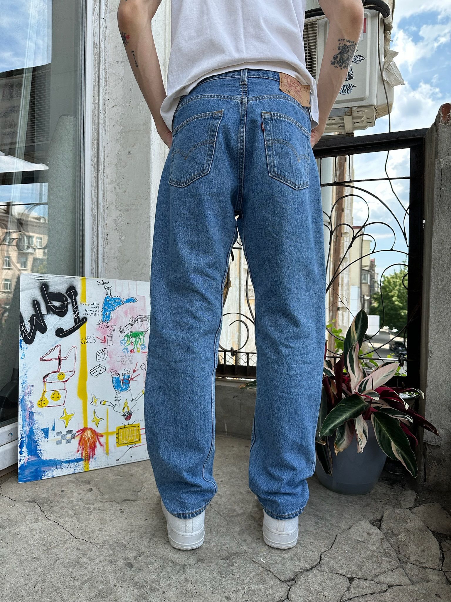 Levi's 90s Vintage Levis 501 Jeans blue washed Size US 32 / EU 48 - 1 Thumbnail