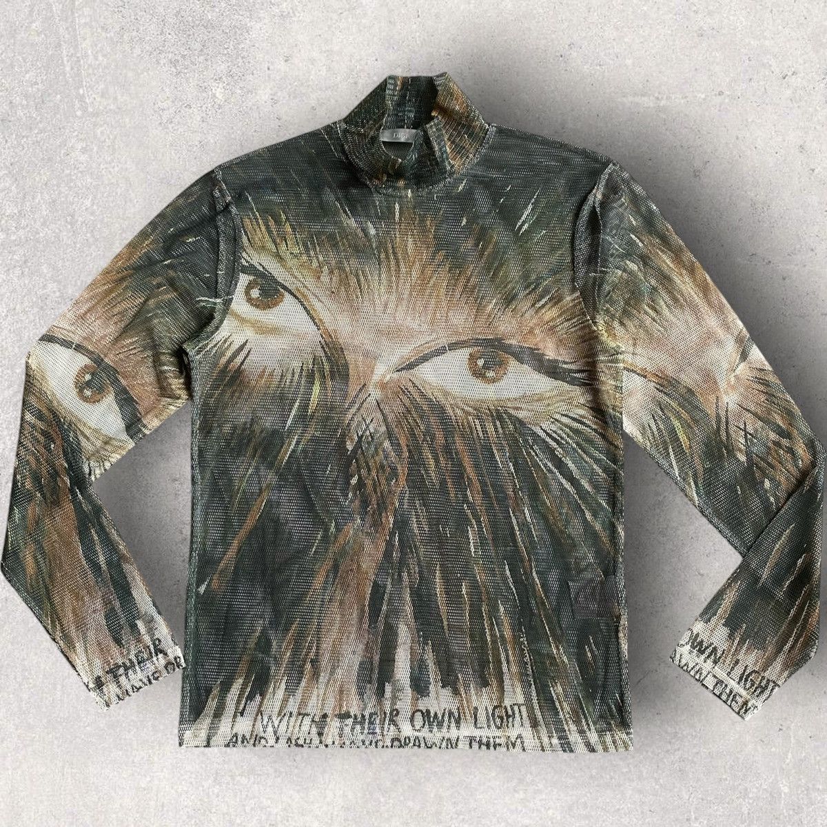 Dior Fall19 Dior Homme x Raymond Pettibon mesh long-sleeve top Size US S / EU 44-46 / 1 - 1 Thumbnail