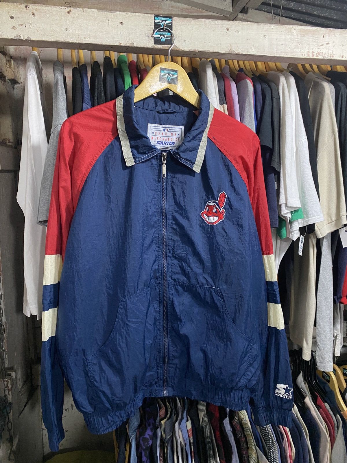 Starter Vintage Cleveland Indians Starter Windbreaker Size US M / EU 48-50 / 2 - 3 Thumbnail