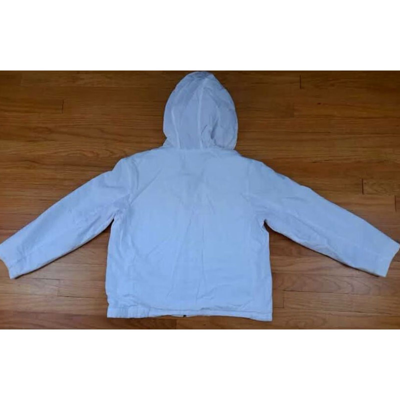 Eddie Bauer Eddie Bauer Woman Full Zip Hoodie Canvas 100% Cotton White L Regular Jacket Beach Hoodie Men/Women Size L / US 10 / IT 46 - 5 Thumbnail