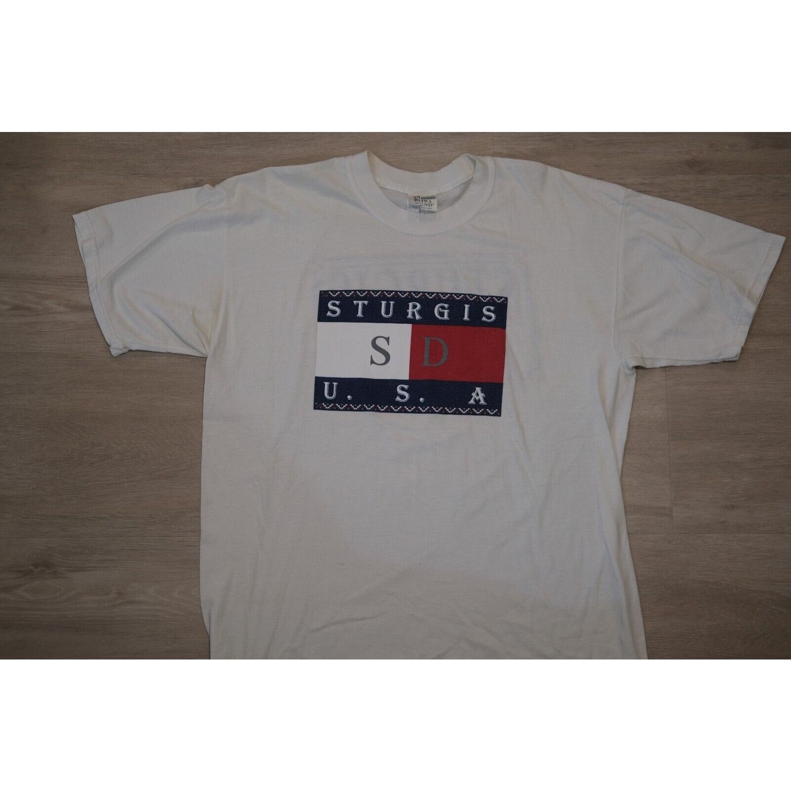 Gildan Vintage 2001 Gildan Sturgis Rally Tom Hilfiger T-Shirt XL Size US XL / EU 56 / 4 - 3 Thumbnail