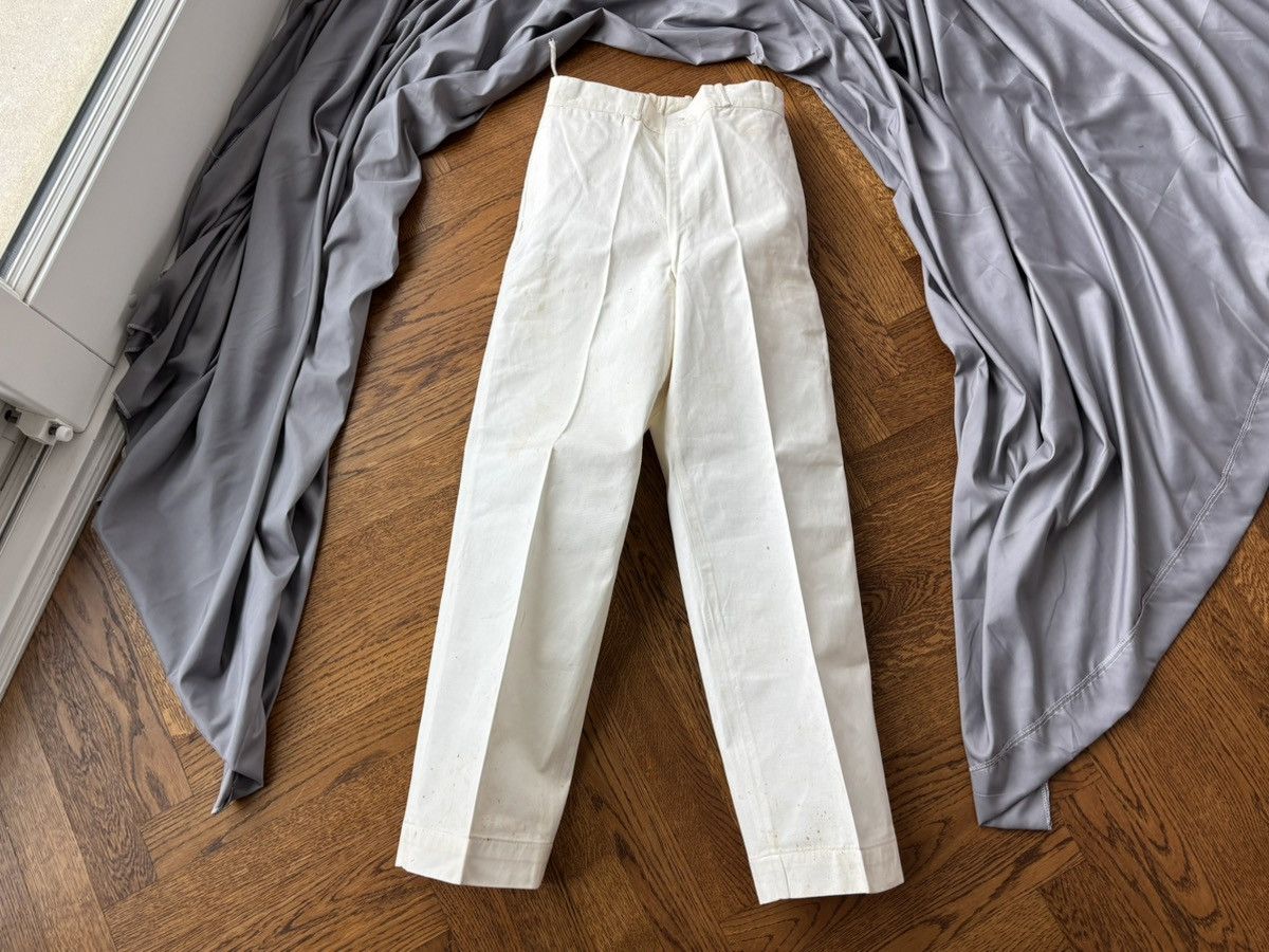 Vintage 1950s Trousers Vintage Dress Pants RCN Navy WW2 Structured Size 34R - 21 Thumbnail