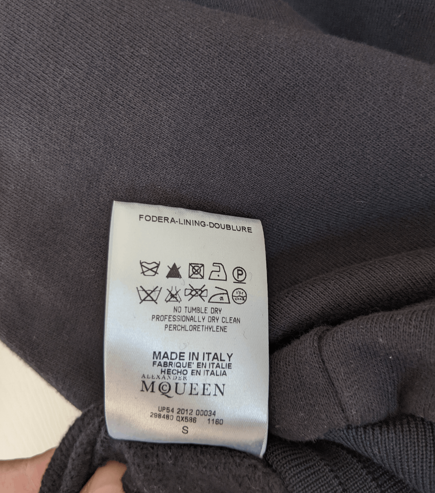 Alexander McQueen Alexander McQueen Degrade Leather Sleeved Cotton Sweatshirt Size US S / EU 44-46 / 1 - 6 Thumbnail