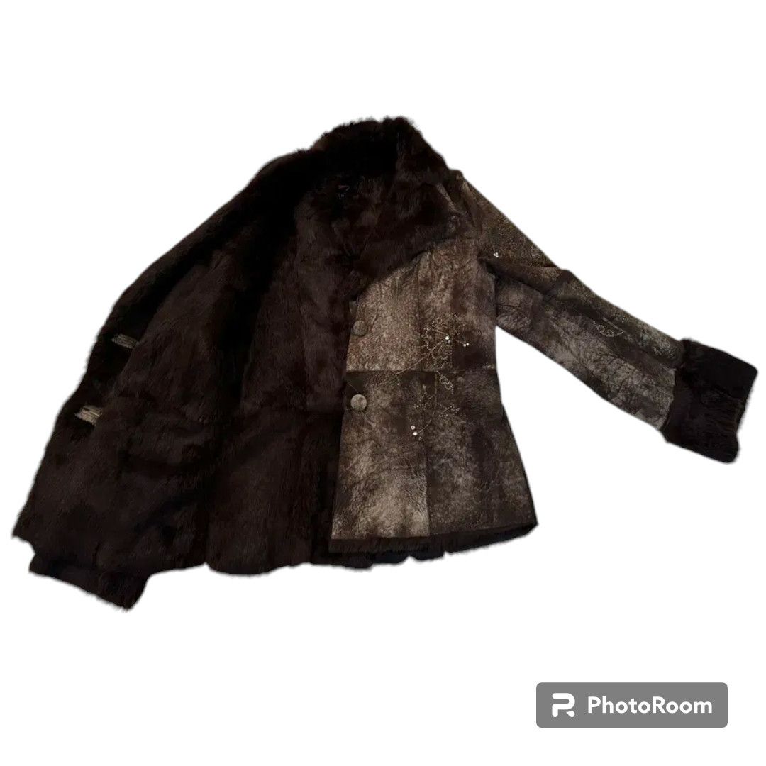 Other Brown penny lane fur coat sz M rabbit fur Rene Derhy Paris Size M / US 6-8 / IT 42-44 - 3 Thumbnail