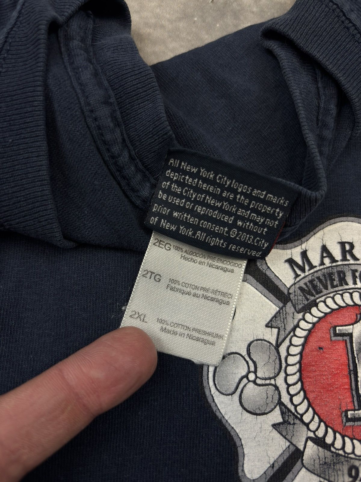 Other Vintage USA FDNY Marine America t shirt 90s boxy drip drill Size US XXL / EU 58 / 5 - 6 Thumbnail
