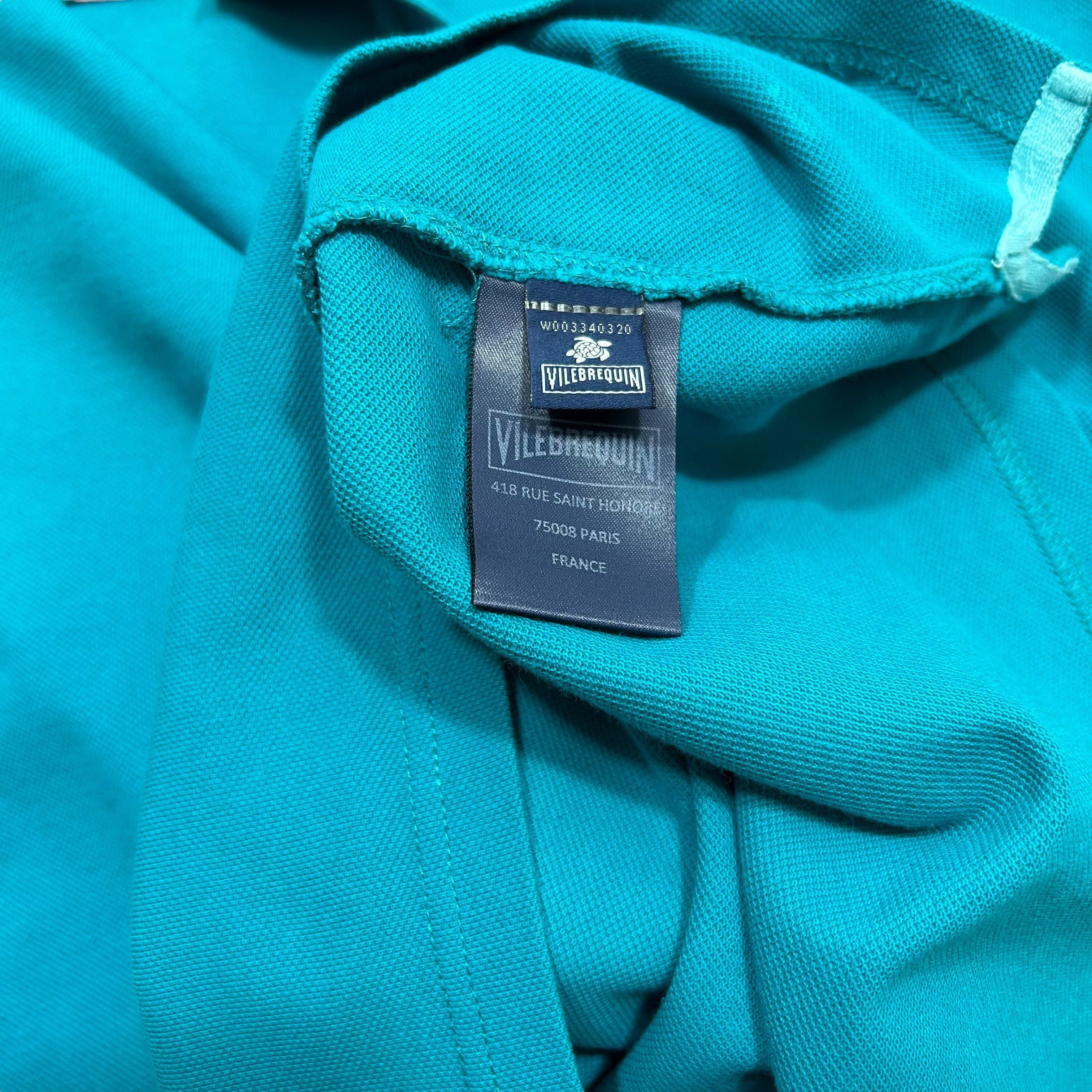 Vilebrequin Vilebrequin Aqua Blue Tortoise Embroidered Polo Large Size US L / EU 52-54 / 3 - 6 Thumbnail