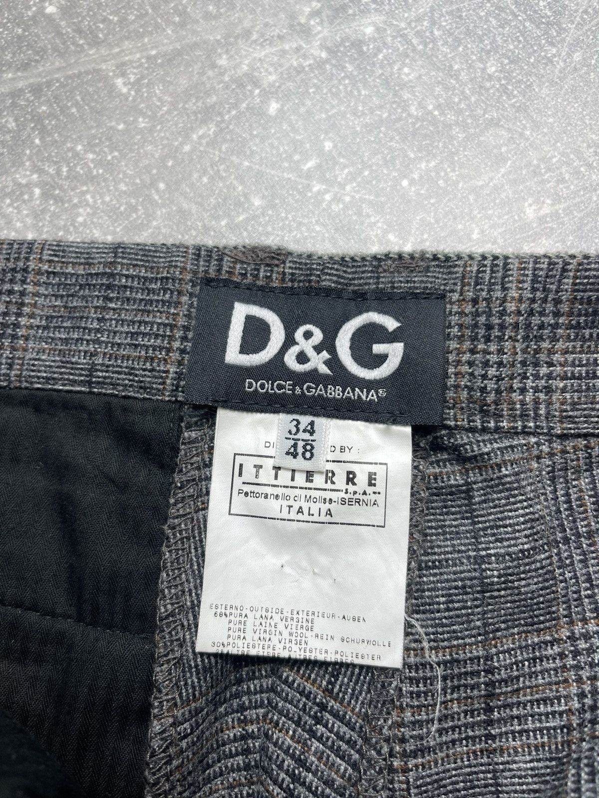Dolce & Gabbana Dolce & Gabbana D&G Training Grey Plaid Pants Wool 00s Size US 34 / EU 50 - 12 Thumbnail