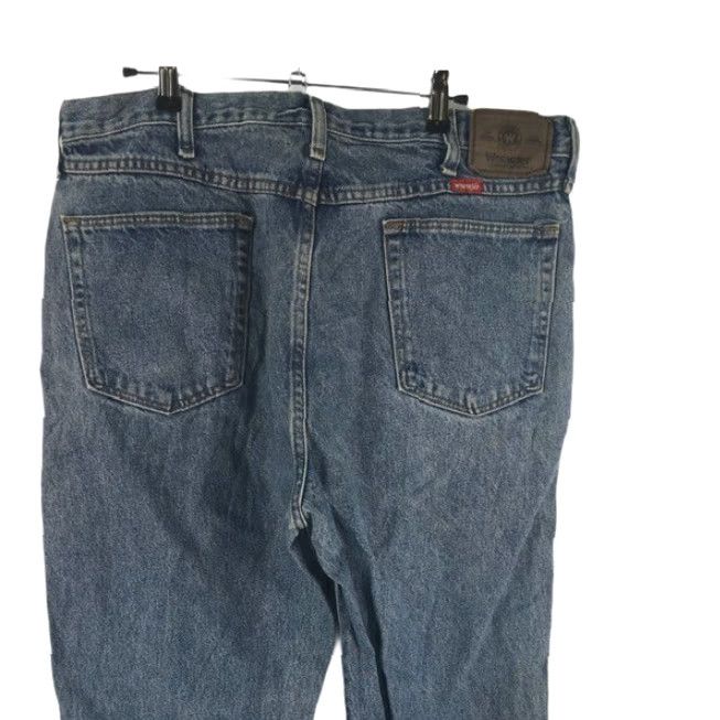 Wrangler Wrangler Mens High Rise Straight Relaxed Fit Denim Jeans Size 38 Blue 38x32 Size US 38 / EU 54 - 4 Thumbnail