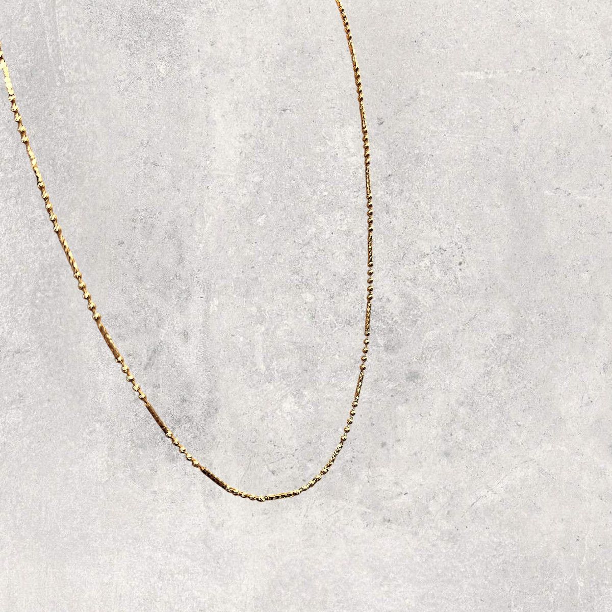Other Alternating Ball & Diamond Cut Bar Chain Size ONE SIZE - 2 Thumbnail
