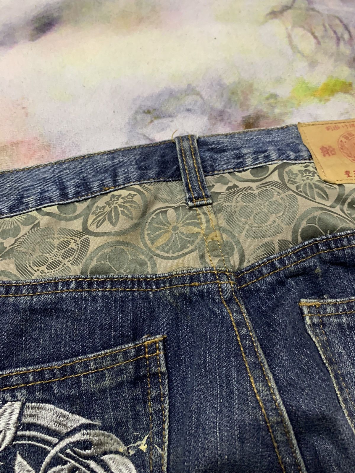 Hysteric Glamour Karakuri Tamashi Embroidered Tiger Japan Sukajan Denim Size US 35 - 13 Thumbnail