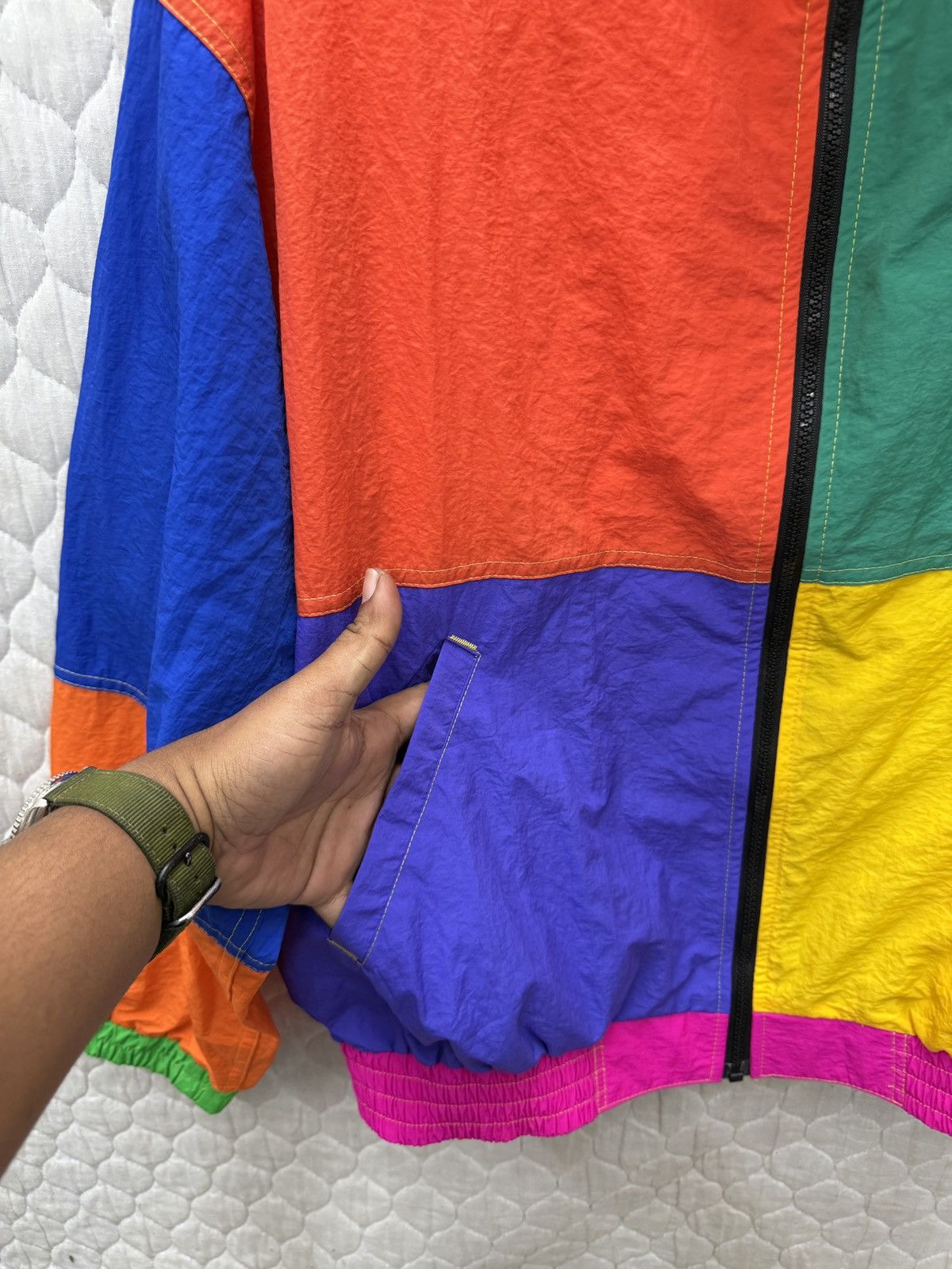 Jams World 🔥🔥🔥ARCHIVE VINTAGE JAMS WORLD COOUR BLOCK LIGHT JACKET Size US L / EU 52-54 / 3 - 13 Thumbnail