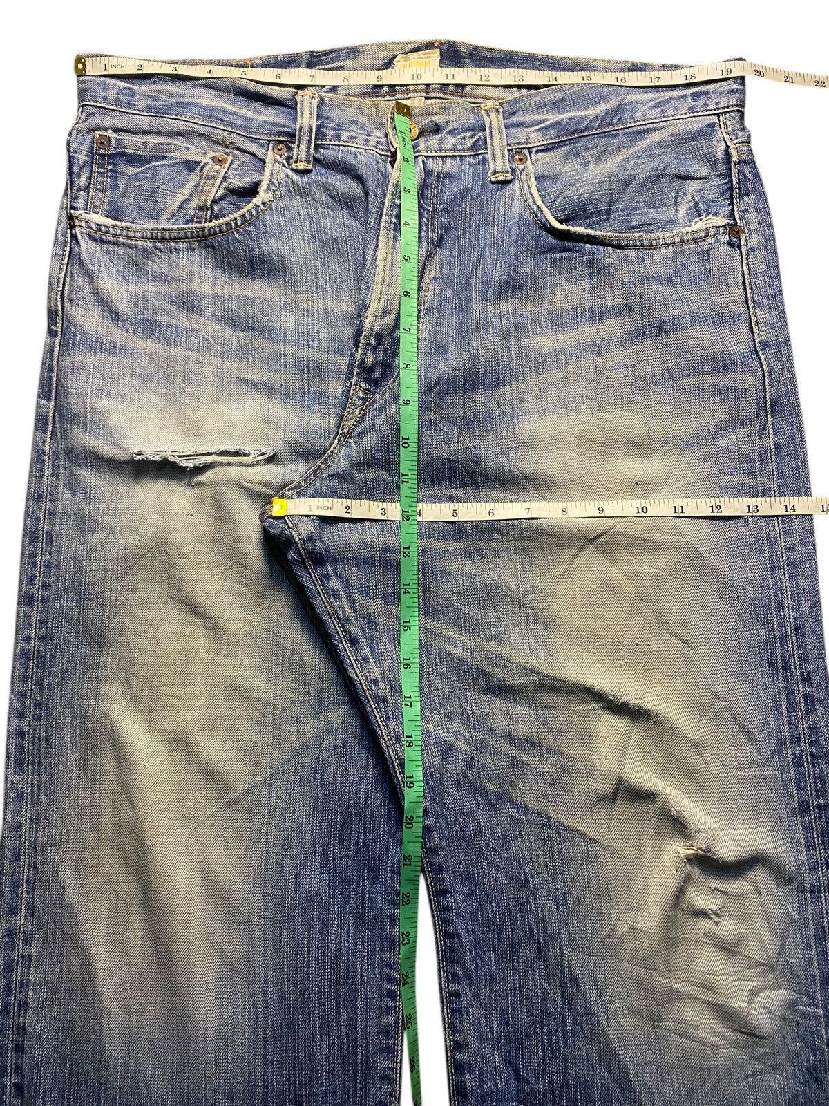 Edwin Vintage Edwin 505 Selvedge Mud Wash Distressed Baggy Jeans Size US 39 - 16 Thumbnail