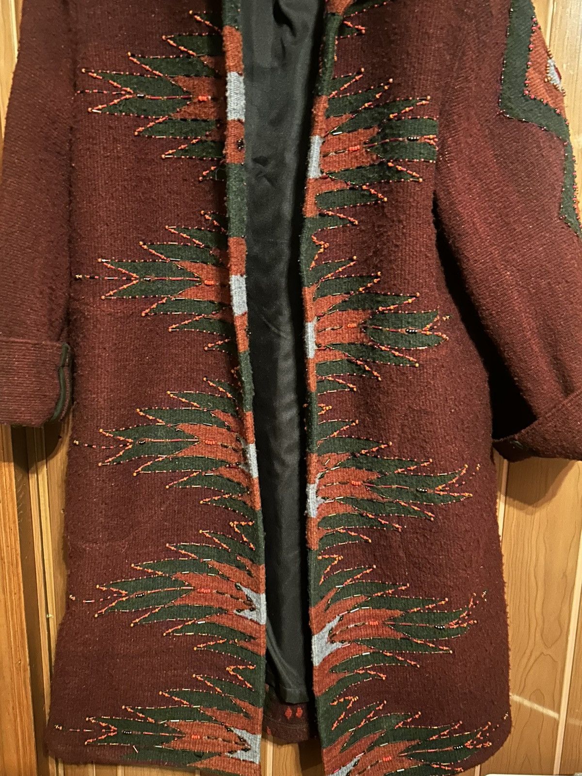 Other Krista Koeppe Vintage Beaded Wool Coat: Aztec Tribal Size S / US 4 / IT 40 - 4 Thumbnail