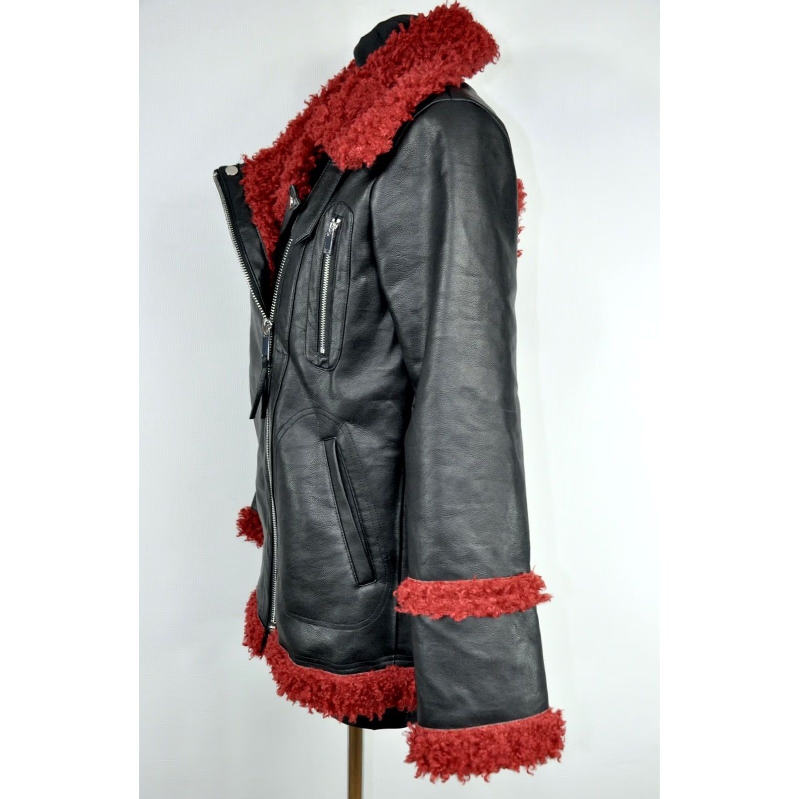 Vintage URBANCODE Longline Aviator Coat With Contrast Fleece Lining Women's Size US 4 Coat Black Women XS-4? Size S / US 4 / IT 40 - 3 Thumbnail