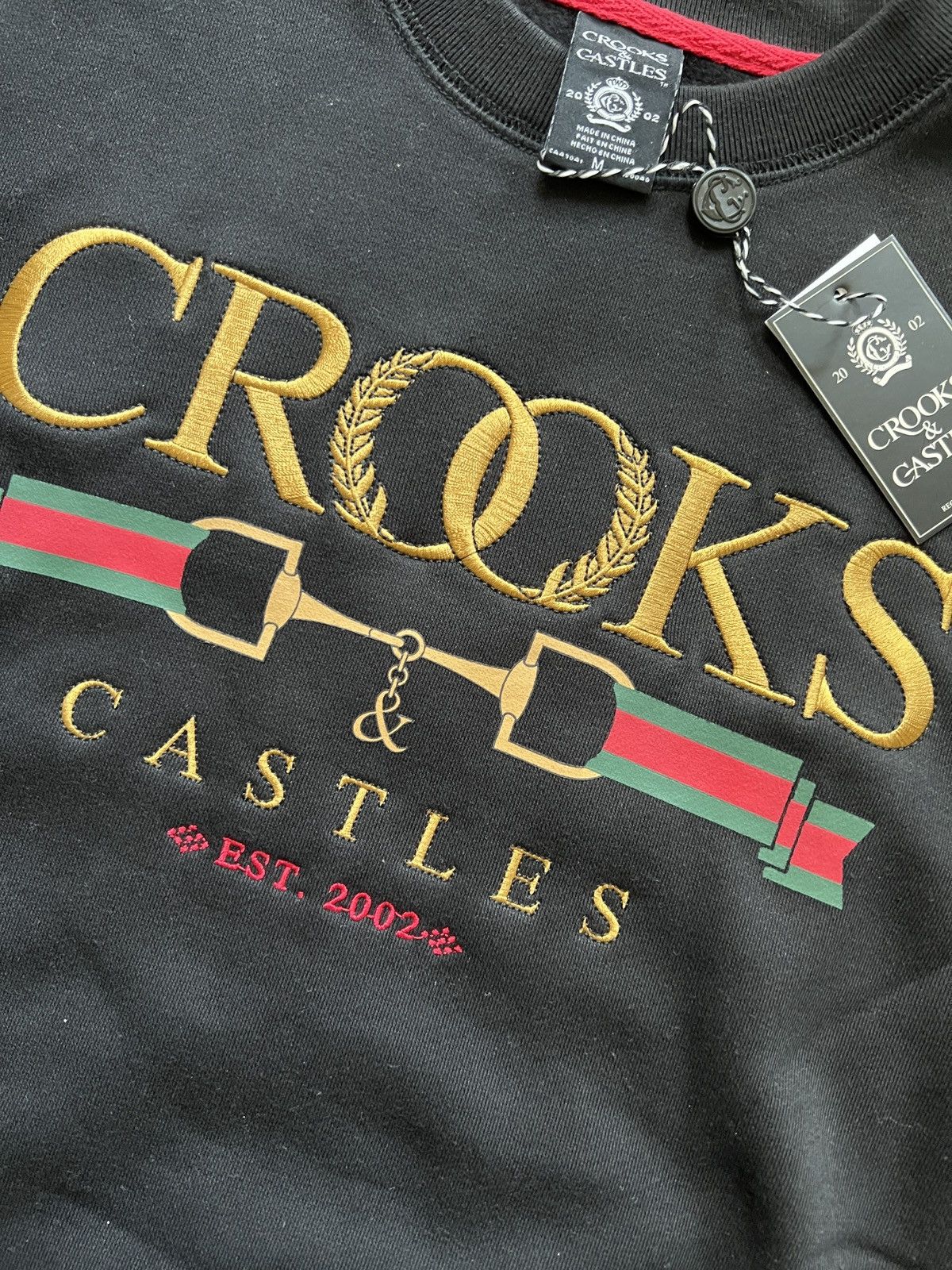 Vintage Crooks & Castle Embroidery Sweatshirt Size US M / EU 48-50 / 2 - 5 Thumbnail