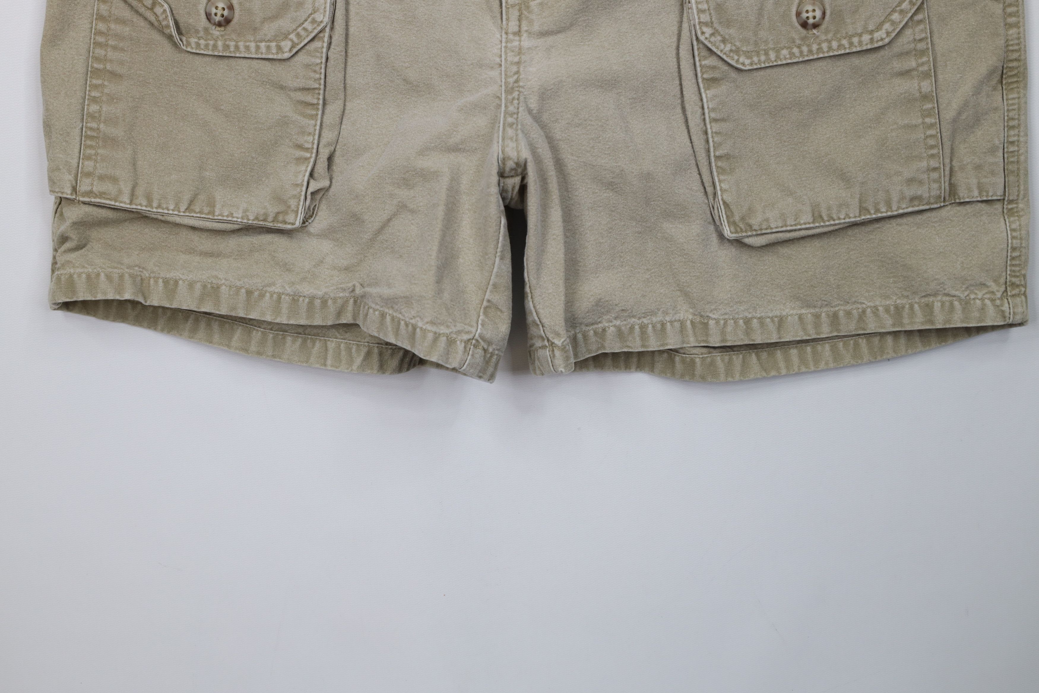 Vintage Vintage 90s Streetwear Stonewash Knee Trekking Shorts Brown Size US 32 / EU 48 - 4 Thumbnail