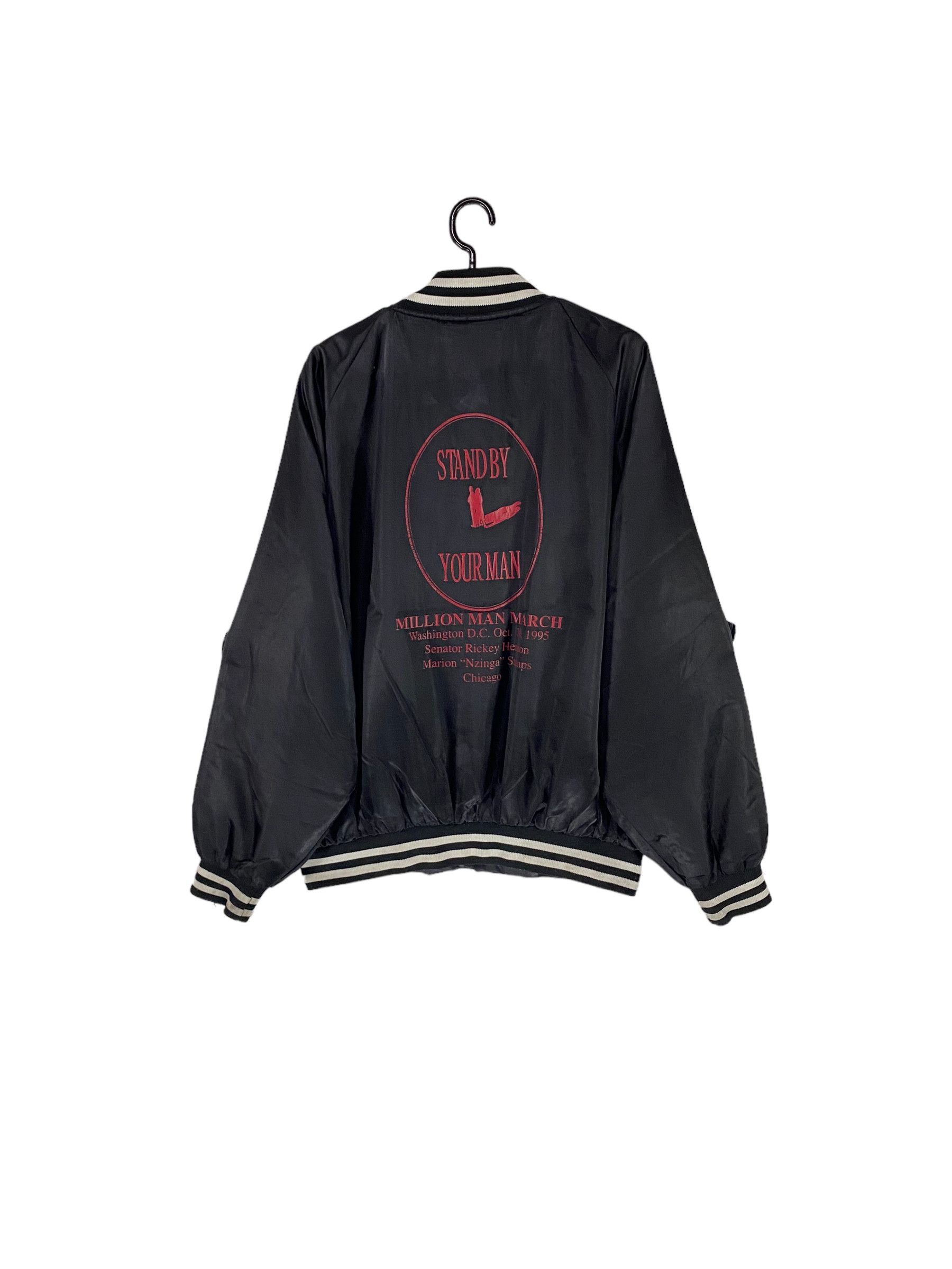 Vintage 90s The million man march quilted line satin jacket Size US XXL / EU 58 / 5 - 1 Thumbnail