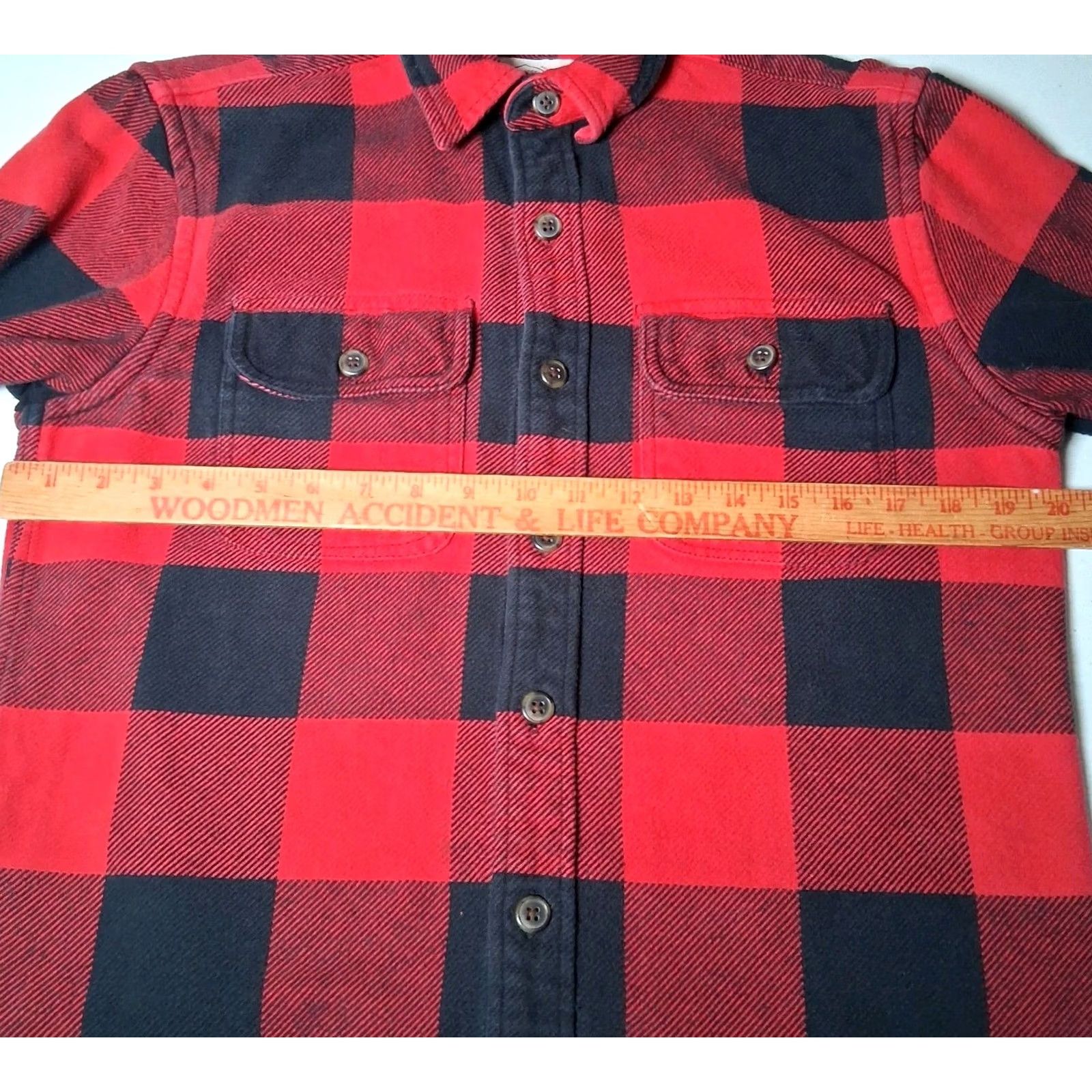 Vintage VINTAGE St Johns Bay Flannel Shirt Small Red Buffalo Plaid Heavyweight Workwear Shirt Mens S Red Plaid Heavyweight Work Shirt Size US S / EU 44-46 / 1 - 3 Thumbnail