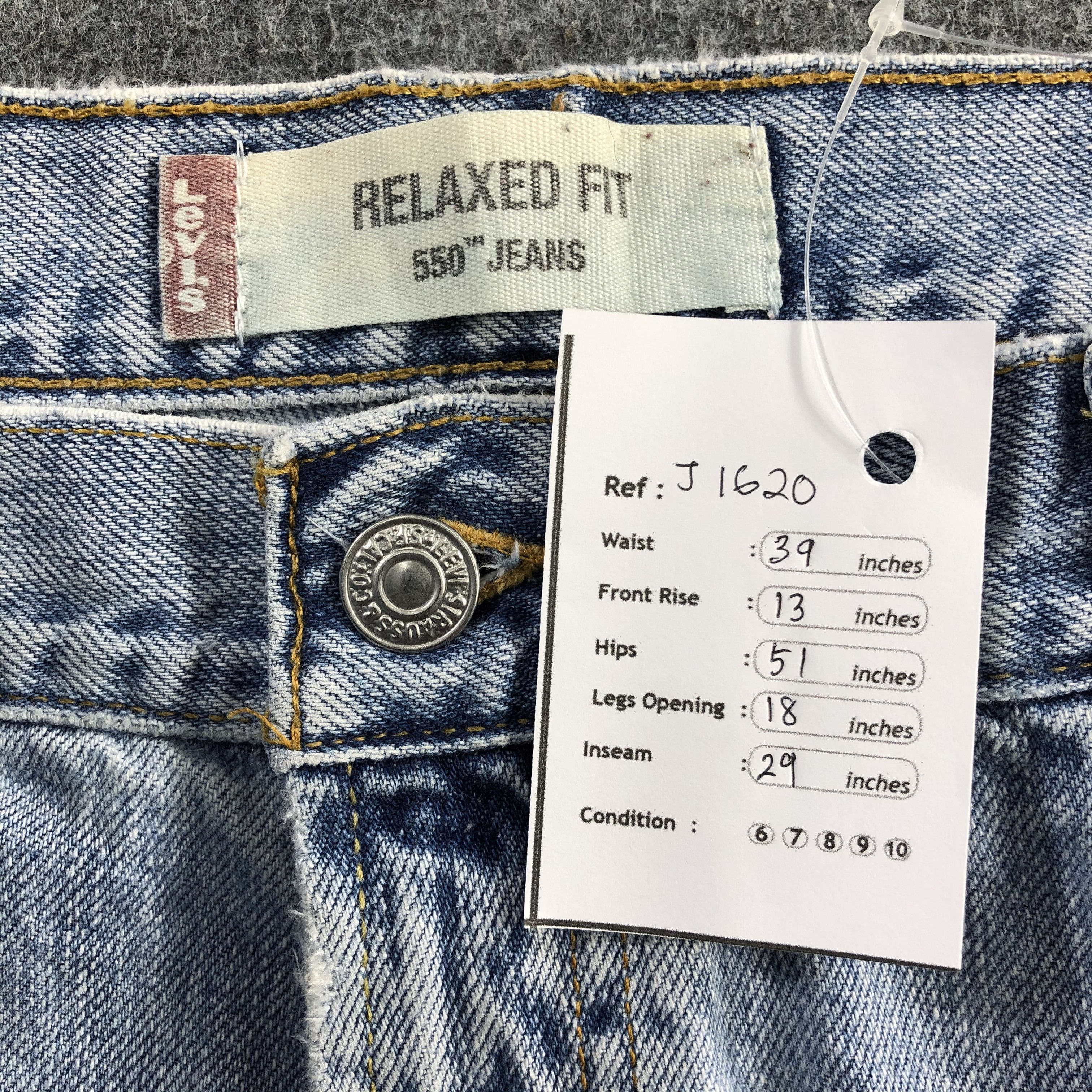 Levi's Vintage Blue Wash Levis 550 Jeans-J1620 Size US 39 - 16 Thumbnail