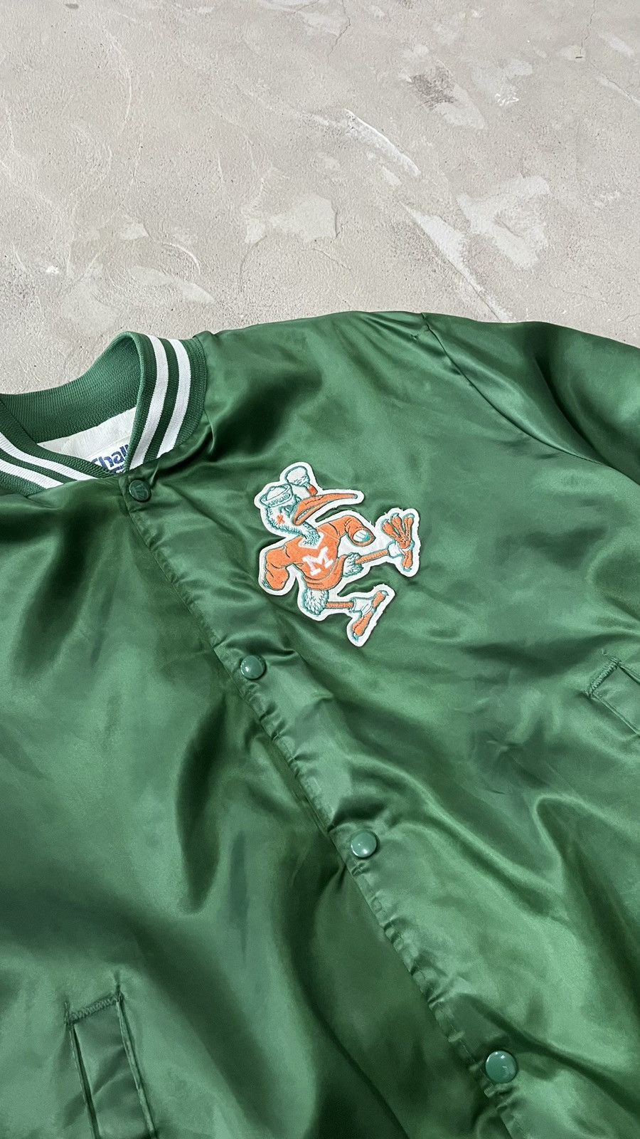 Chalk Line × Vintage Miami Hurricanes 80's Chalk Line Bomber Jacket Size US L / EU 52-54 / 3 - 3 Thumbnail