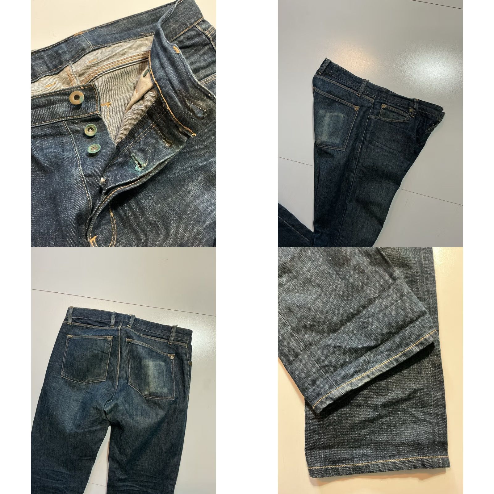 Denime CC15 Los Angeles Nathan Bogle JN02 Button Fly Men’s Blue Denim Jeans Sz 32 Slim Regular Size 34 30 Inseam Mens Jeans Color Blue - 2000s 90s? Size US 32 / EU 48 - 8 Thumbnail