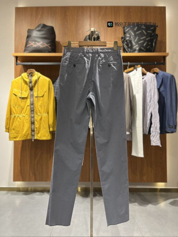 Ermenegildo Zegna Zegna Men's Cement Gray Cotton Casual Pants Size US 44 / EU 60 - 1 Thumbnail