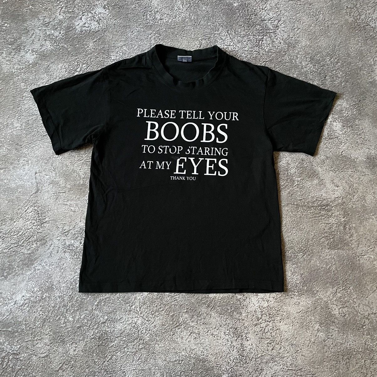 Vintage Vintage Y2K Graphic Tee Slogan Print Punk Streetwear Black L Size US L / EU 52-54 / 3 - 3 Thumbnail