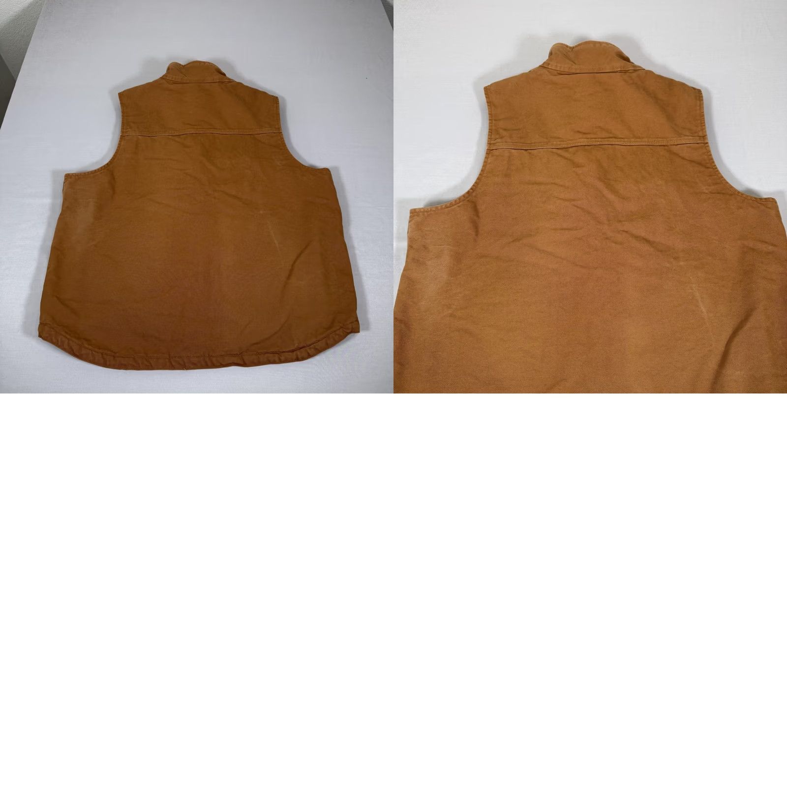 Carhartt Carhartt Vest Mens XL Brown Canvas Sherpa Lined Zip Up Workwear Size US XL / EU 56 / 4 - 8 Thumbnail