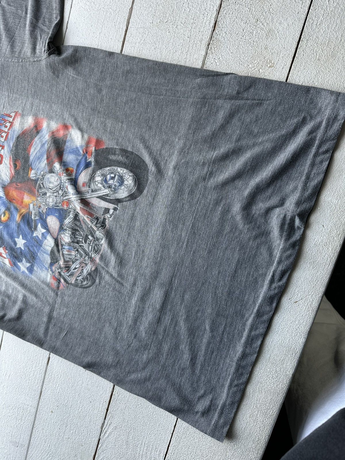 Vintage 🚨VNTG AMERICAN STEEL RARE BIG LOGO FADED HARLEY STYLE Size US M / EU 48-50 / 2 - 4 Thumbnail