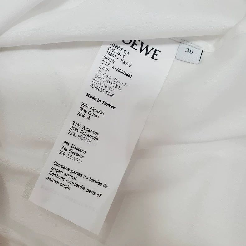 Loewe LOEWE White shirt Size XS / US 0-2 / IT 36-38 - 3 Thumbnail