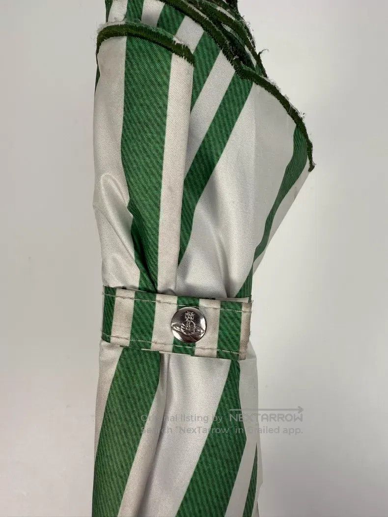Vivienne Westwood Vivienne Westwood Green and White Striped Bamboo Handle Lo Size ONE SIZE - 9 Thumbnail