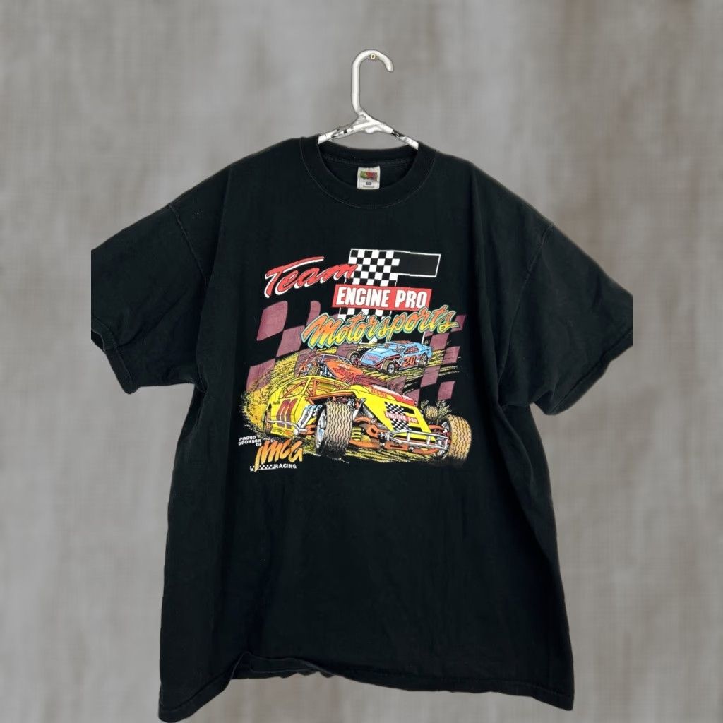 Fruit Of The Loom Mens 2XL Black Short Sleeve T-Shirt IMCG Racing Team Pro Motorsports Colorful Shirt Mens Size US XXL / EU 58 / 5 - 1 Thumbnail