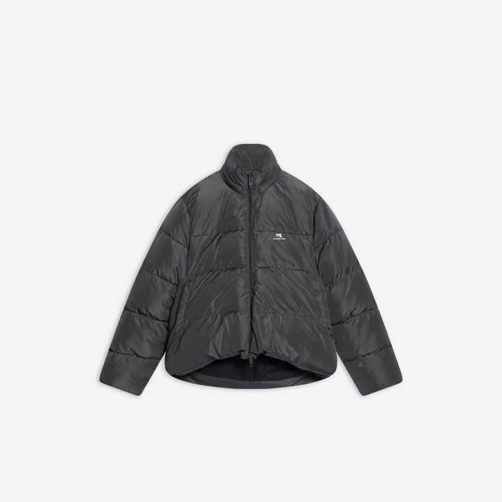 Balenciaga o1bcso1str1124 Sporty B C-Shape Puffer Jacket in Black Size XS / US 0-2 / IT 36-38 - 1 Thumbnail
