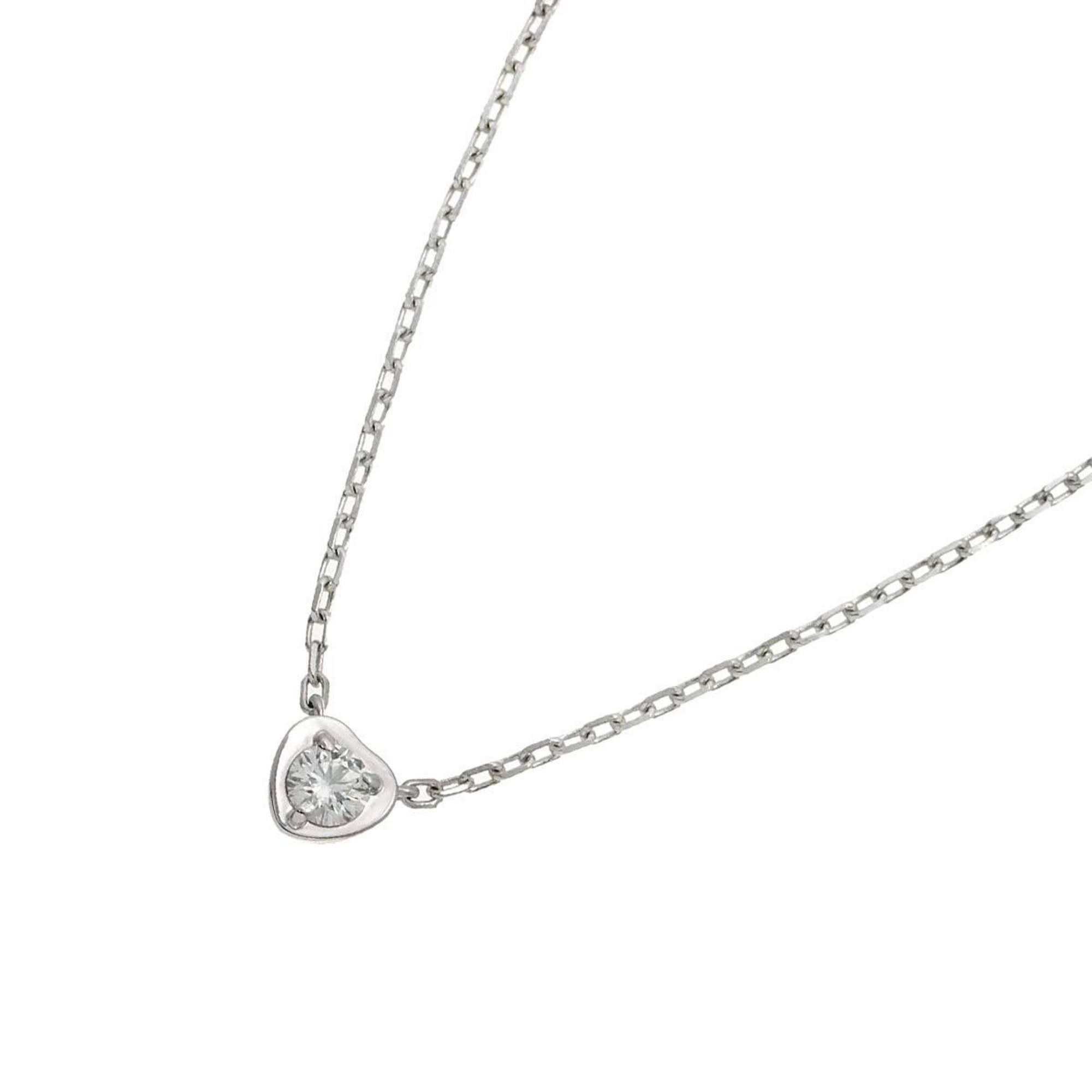 image of Cartier Amour Heart Diamond Necklace 41Cm K18 Wg White Gold 750 Diamant Léger, Women's