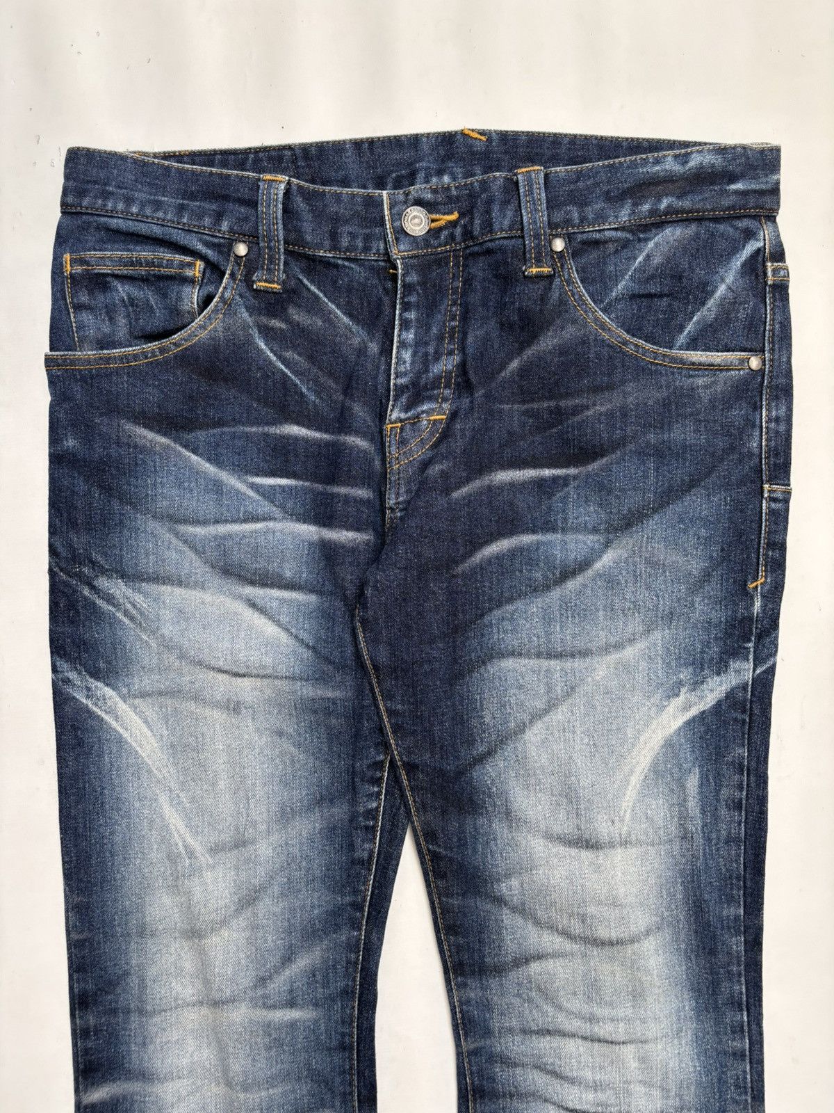 Tornado Mart TORNADO MART Whiskered Clawmark Skinny Denim Jeans Size US 33 - 4 Thumbnail