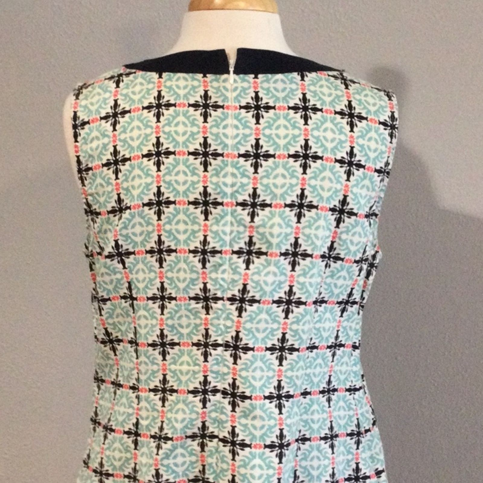 Other Talbots Blue/floral Zipper Back Side Pockets Dress Size 10 Size L / US 10 / IT 46 - 8 Thumbnail