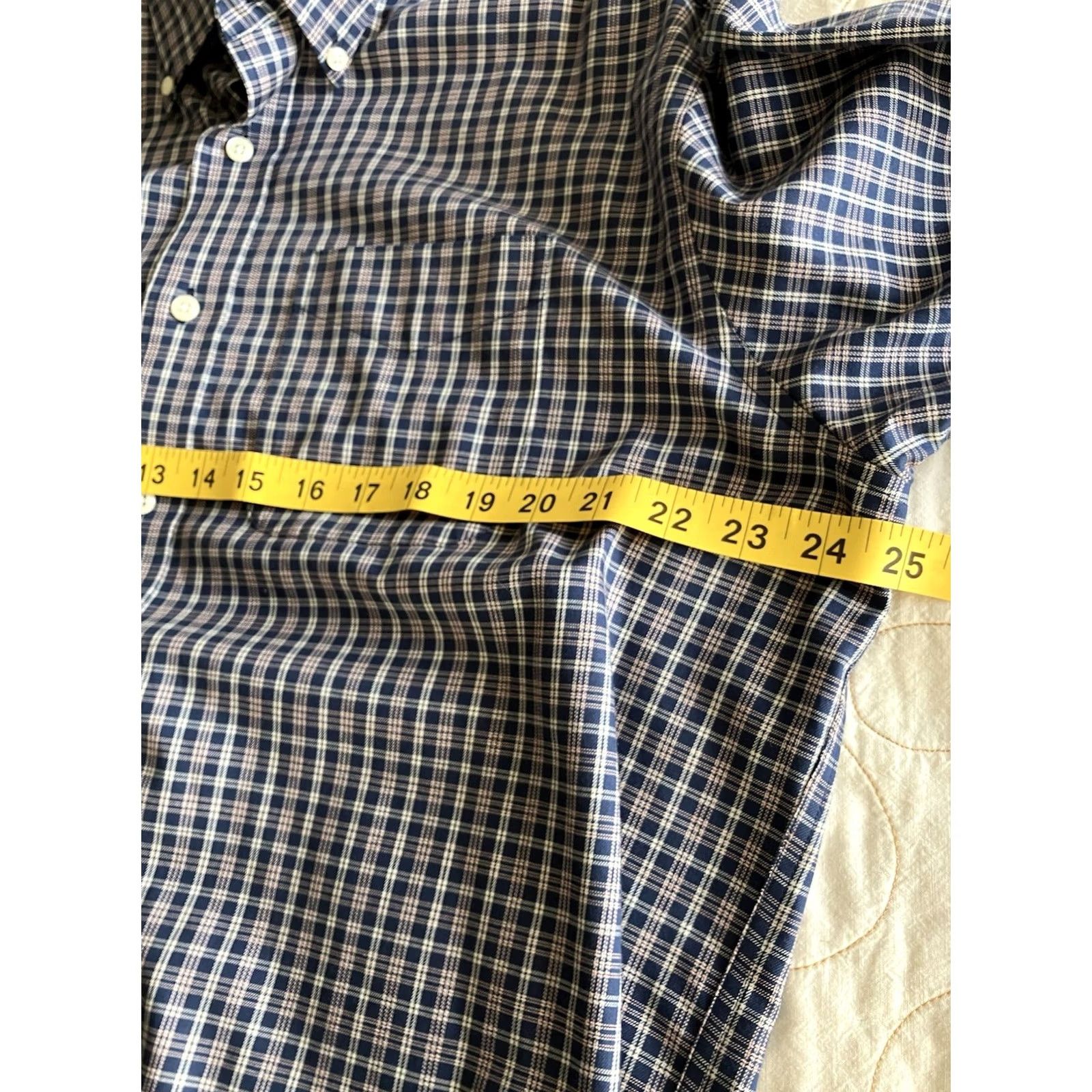 Vintage L.L. Bean Plaid Shirt Long Sleeve Button-Down Men’s XL Blue White Wrinkle Resistant Pockets Button-Up Casual Shirt Size US XL / EU 56 / 4 - 5 Thumbnail