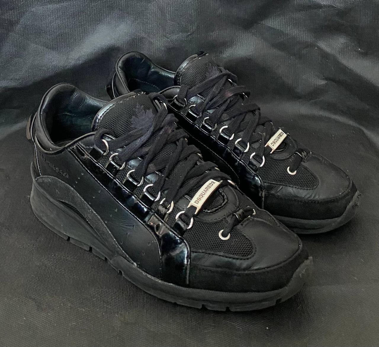 Dsquared2 DSQUARED2 Men's Black Sneakers EU 40 Leather "1964" Size US 7 / EU 40 - 2 Thumbnail