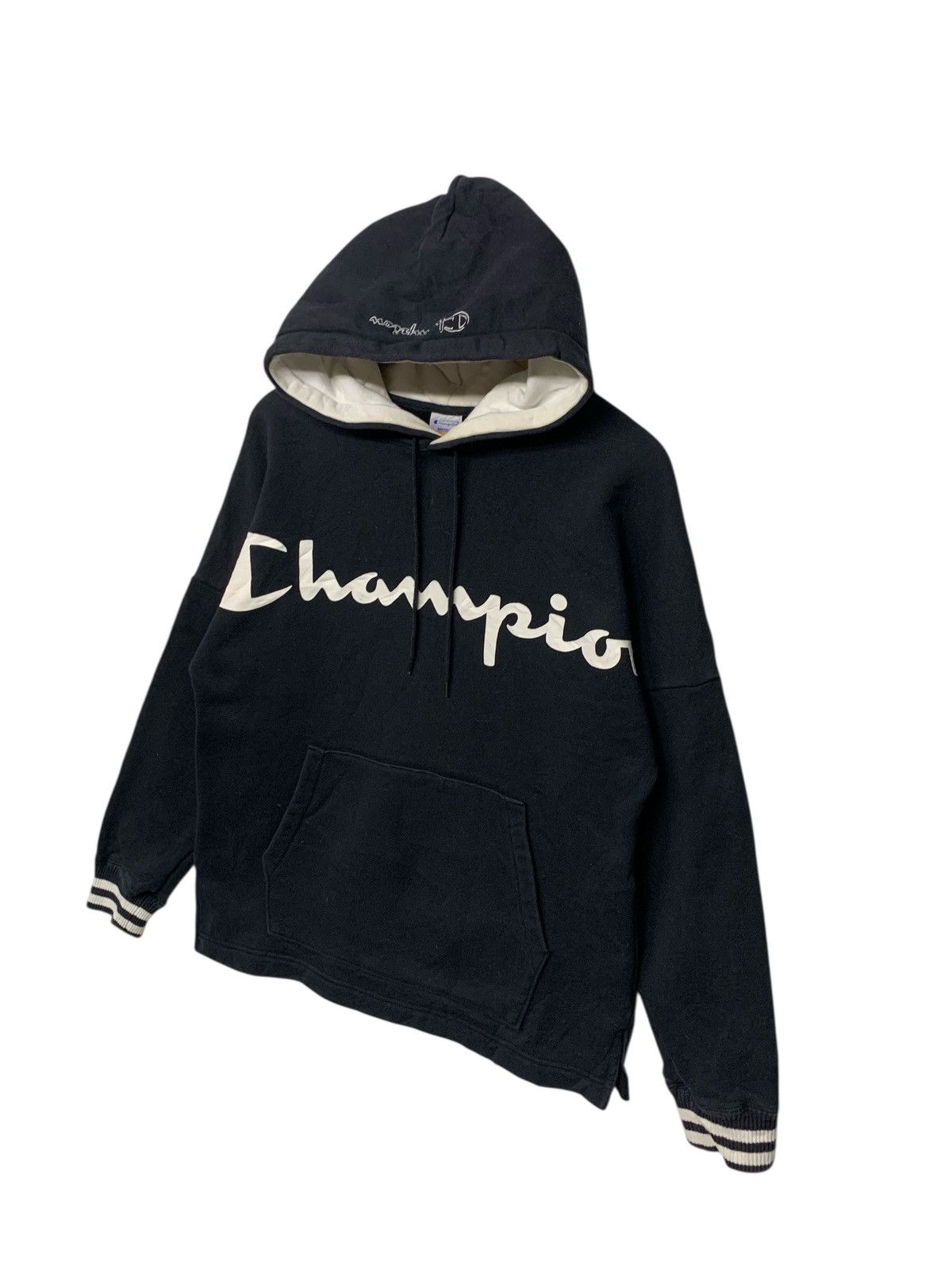 Champion Rare Vintage 90's Champion SpellOut Sweatshirt Hoodie Size US M / EU 48-50 / 2 - 2 Thumbnail
