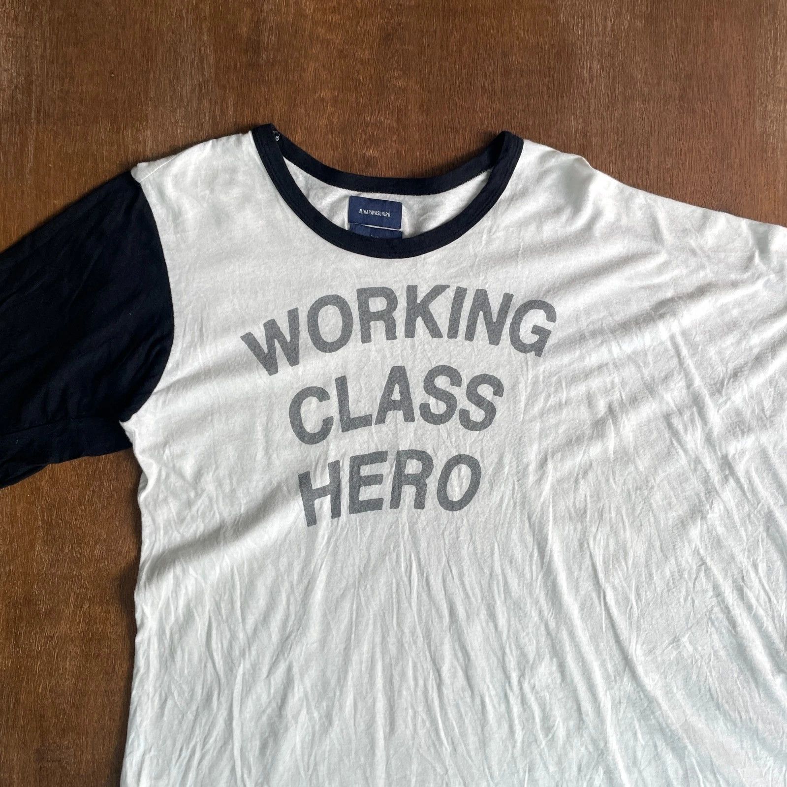 Maison MIHARA YASUHIRO MIHARAYASUHIRO Working Class Hero Ringer Tee Size US L / EU 52-54 / 3 - 2 Thumbnail