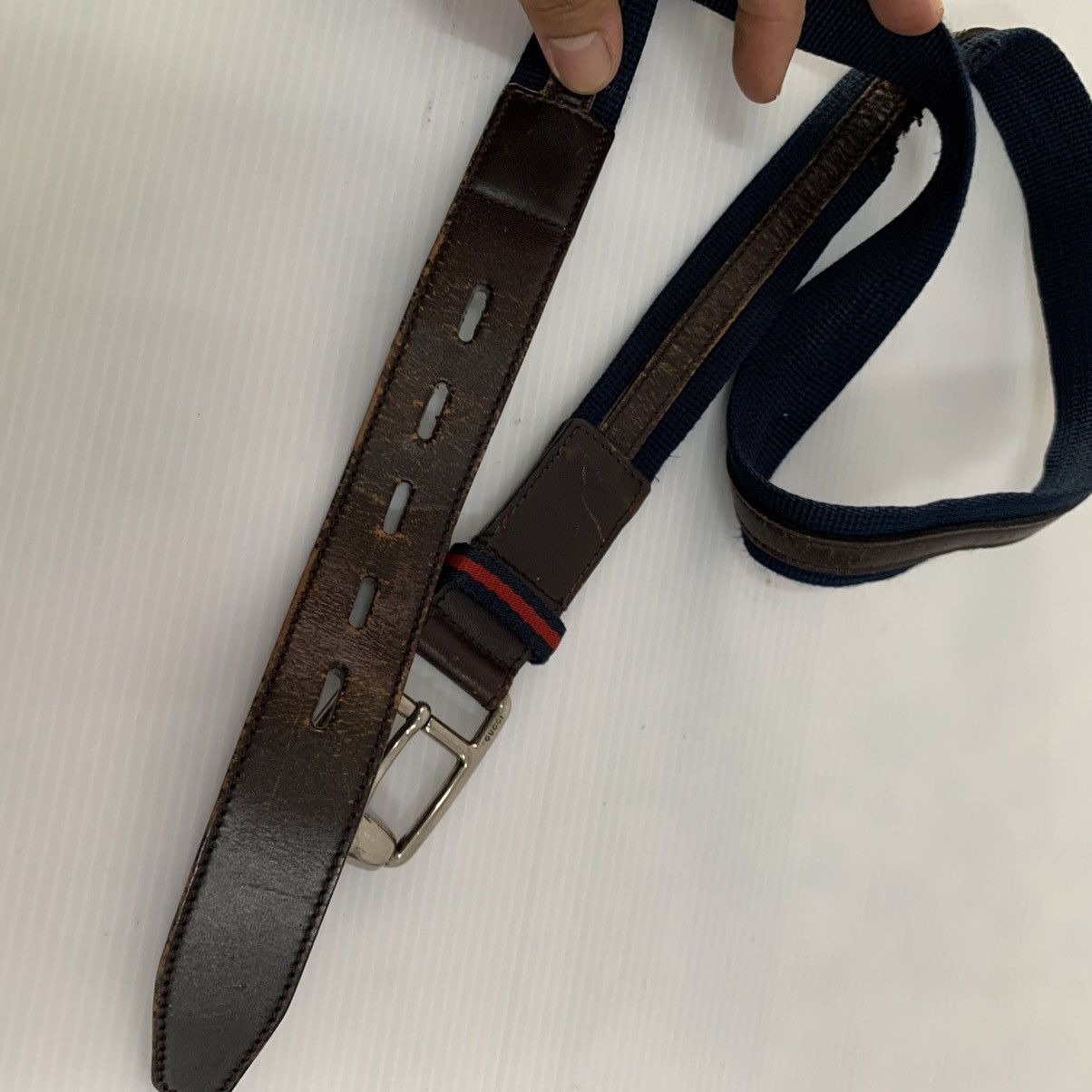 Gucci Gucci Canvas Leather Belts Size 40 - 5 Thumbnail
