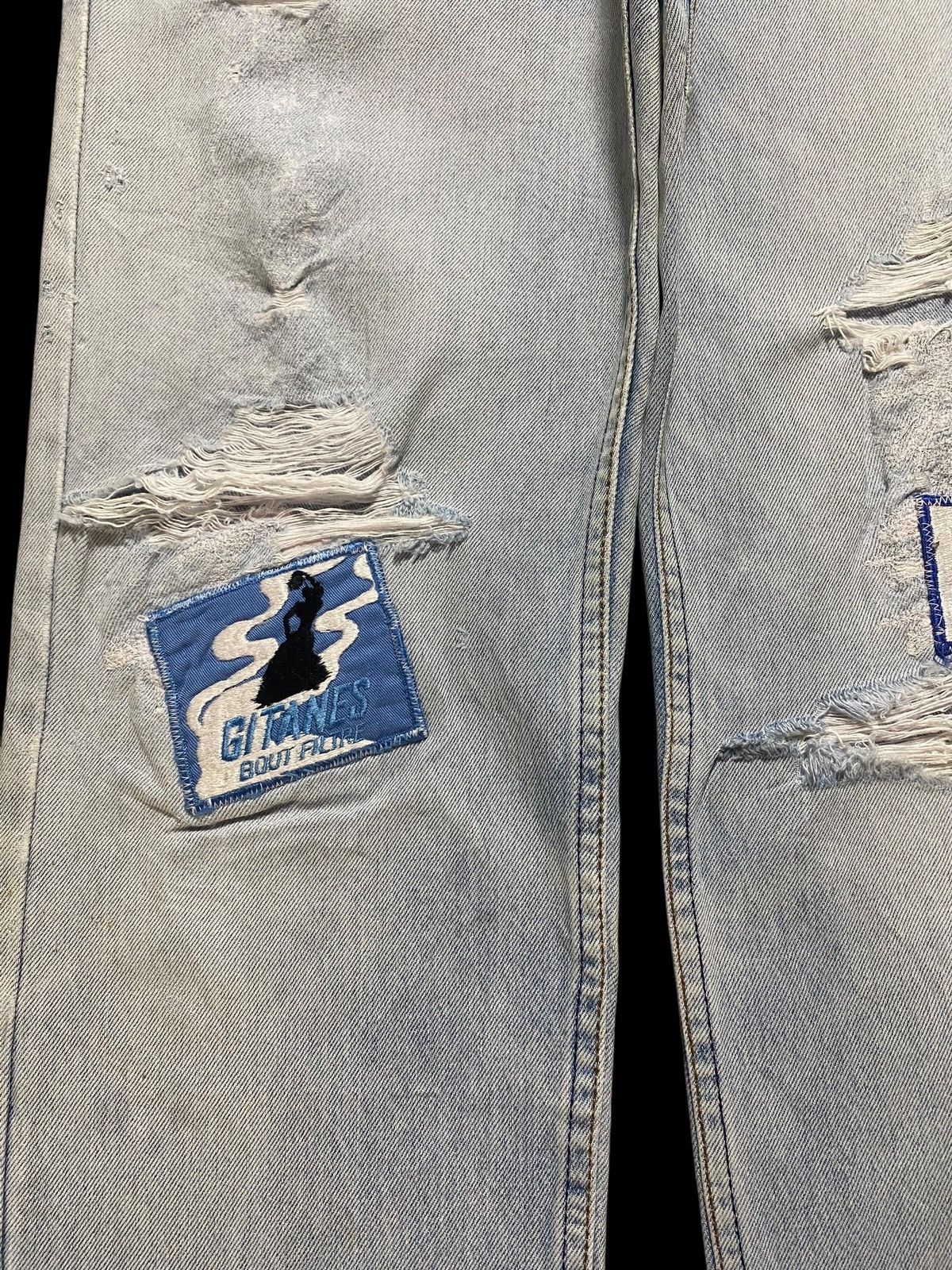 Levi's Vintage Clothing Vintage Levis 525 Light Wash Patched Distressed Jeans Size US 29 - 9 Thumbnail