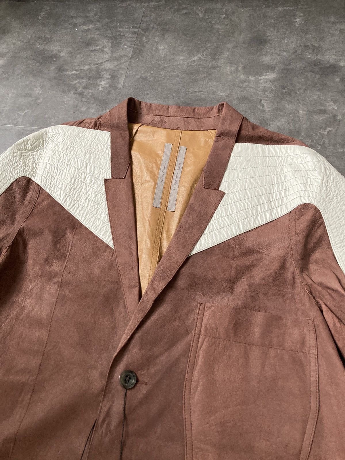Rick Owens SS 21 "PHLEGETHON" Runway Blistered Lamb Leather Lido Jacket Size US M / EU 48-50 / 2 - 5 Thumbnail