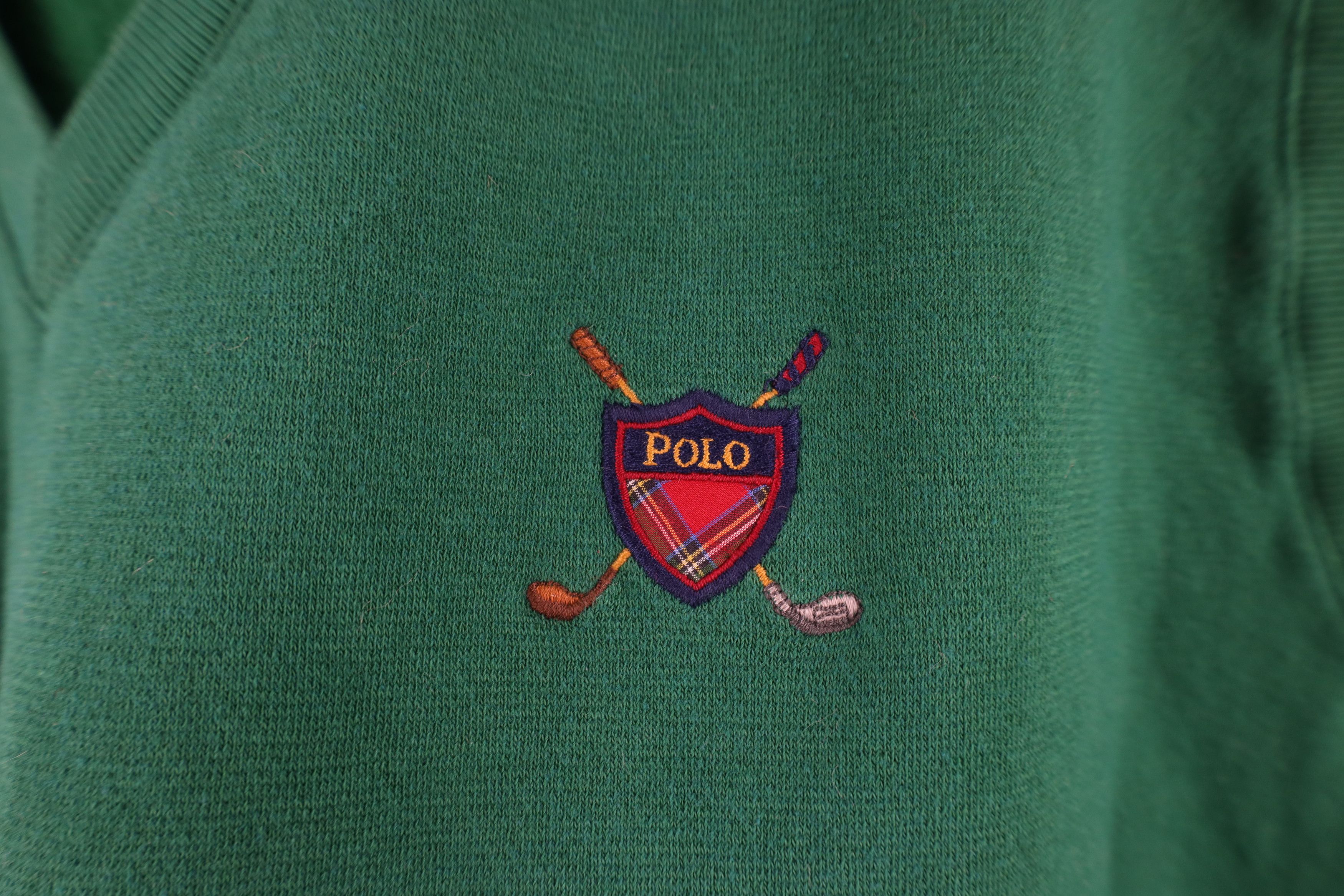 Ralph Lauren Vintage 90s Polo Golf Ralph Lauren V-Neck Sweatshirt Vest Size US L / EU 52-54 / 3 - 4 Thumbnail
