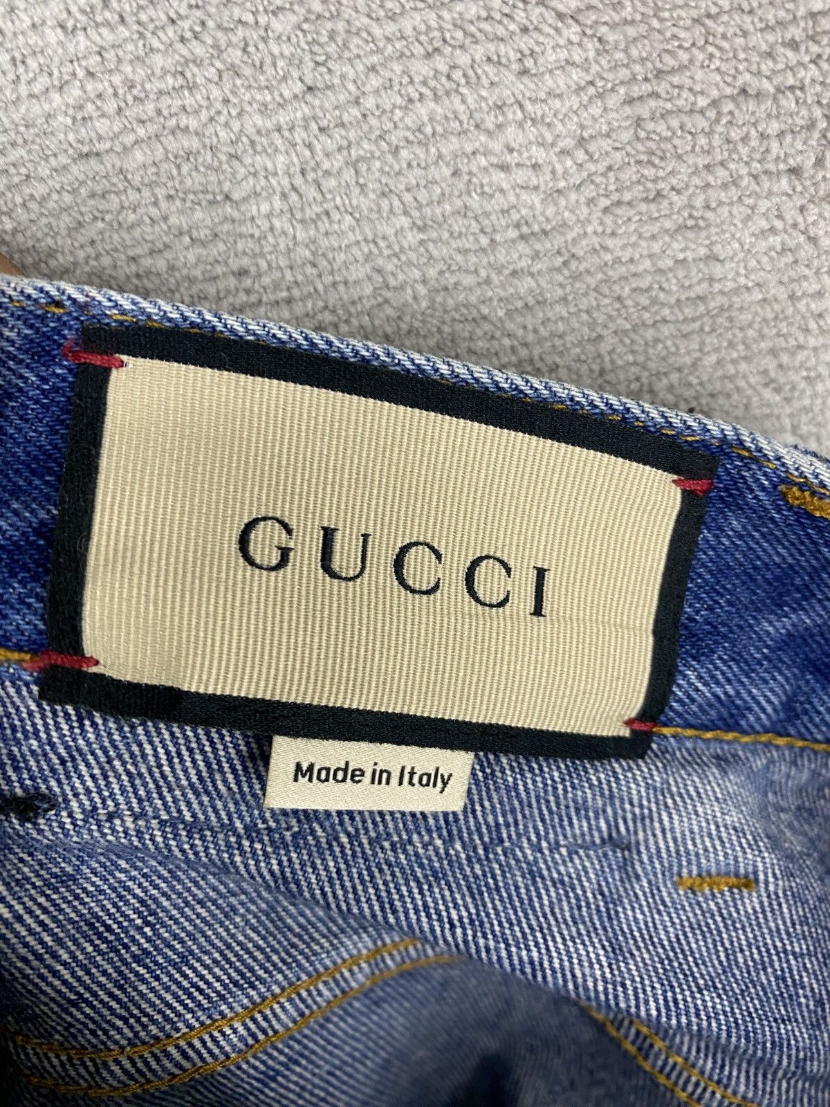 Gucci VINTAGE GUCCI COTTON BLUE JEANS GG WEB PATCH🔥 Size US 32 / EU 48 - 10 Thumbnail